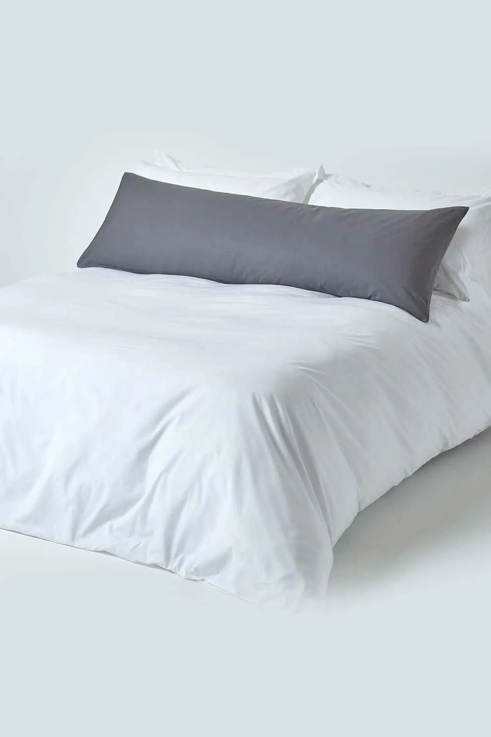 Homescapes Egyptian Cotton Housewife Body Pillowcase 200 TC in Dark Grey 2