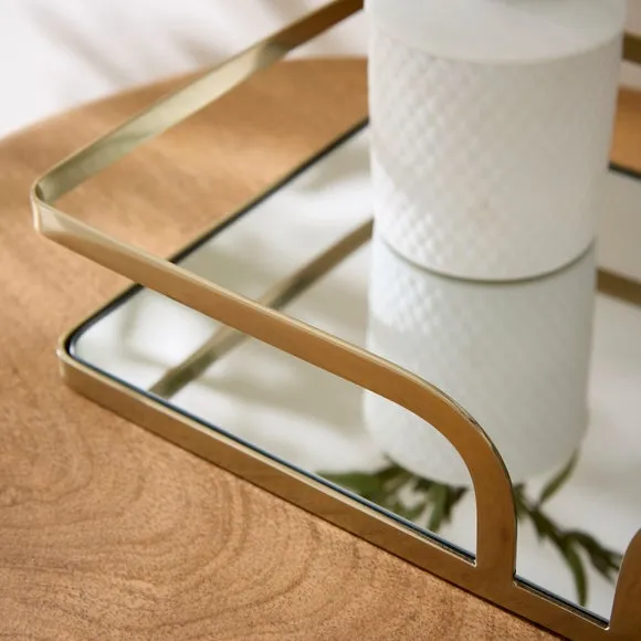 Gold Rectangular Mirrored Tray 2