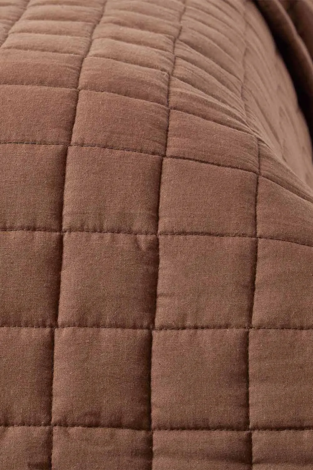 Homescapes Cotton Quilted Reversible Bedspread in Brown 3