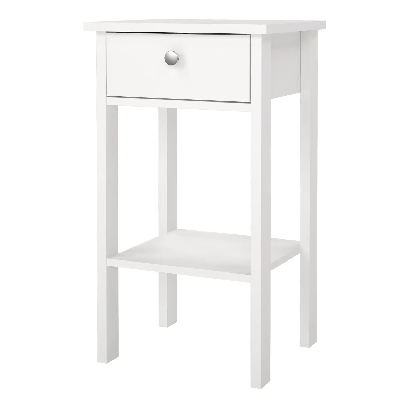 Furniture To Go Madrid Bedside Table with 1 Drawer in White 3