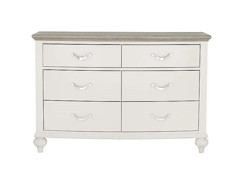 Annecy 6 Drawer Wide Chest - Soft Grey