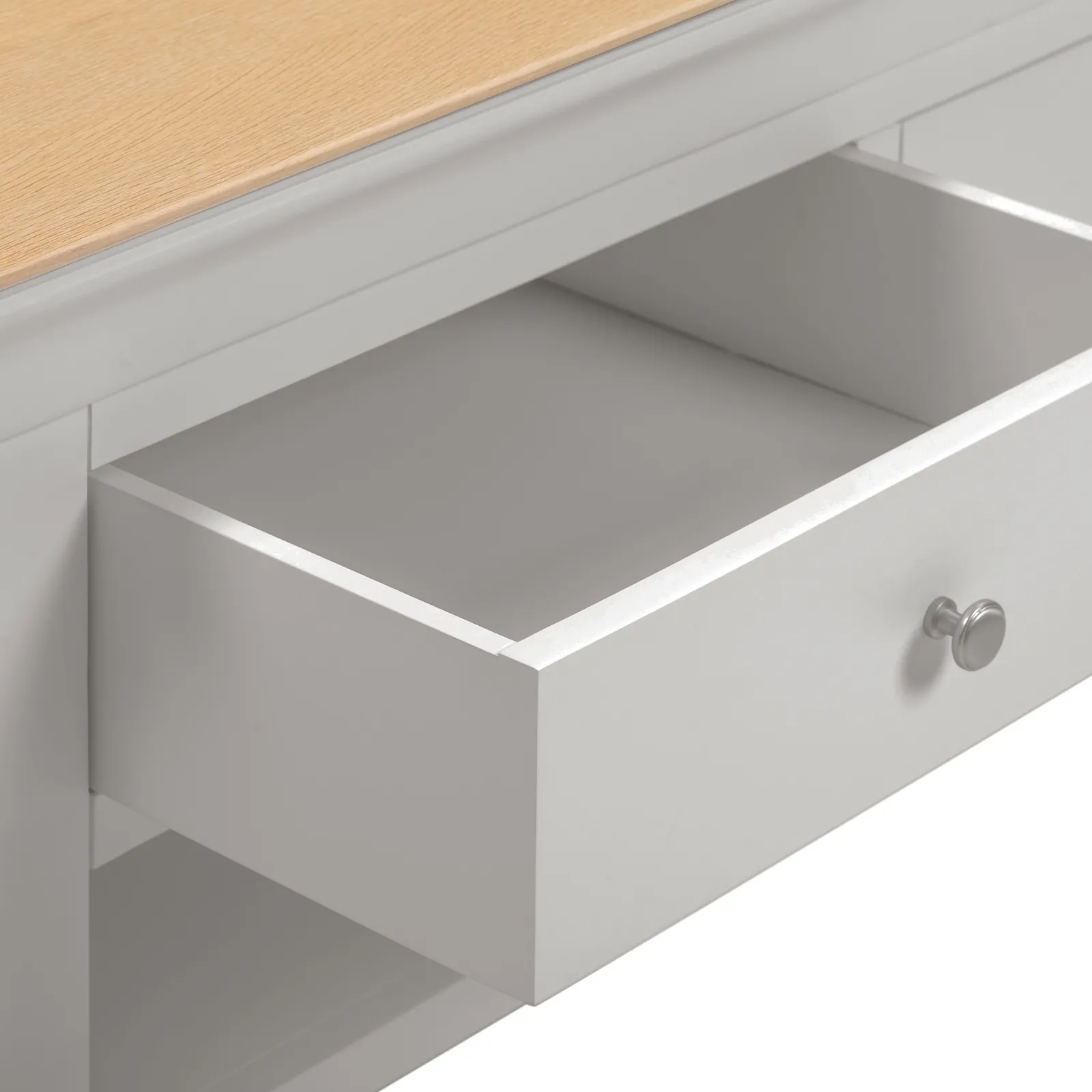 Seconique Bordeaux 2 Drawer Coffee Table (Fully Assembled) in Light Grey 6