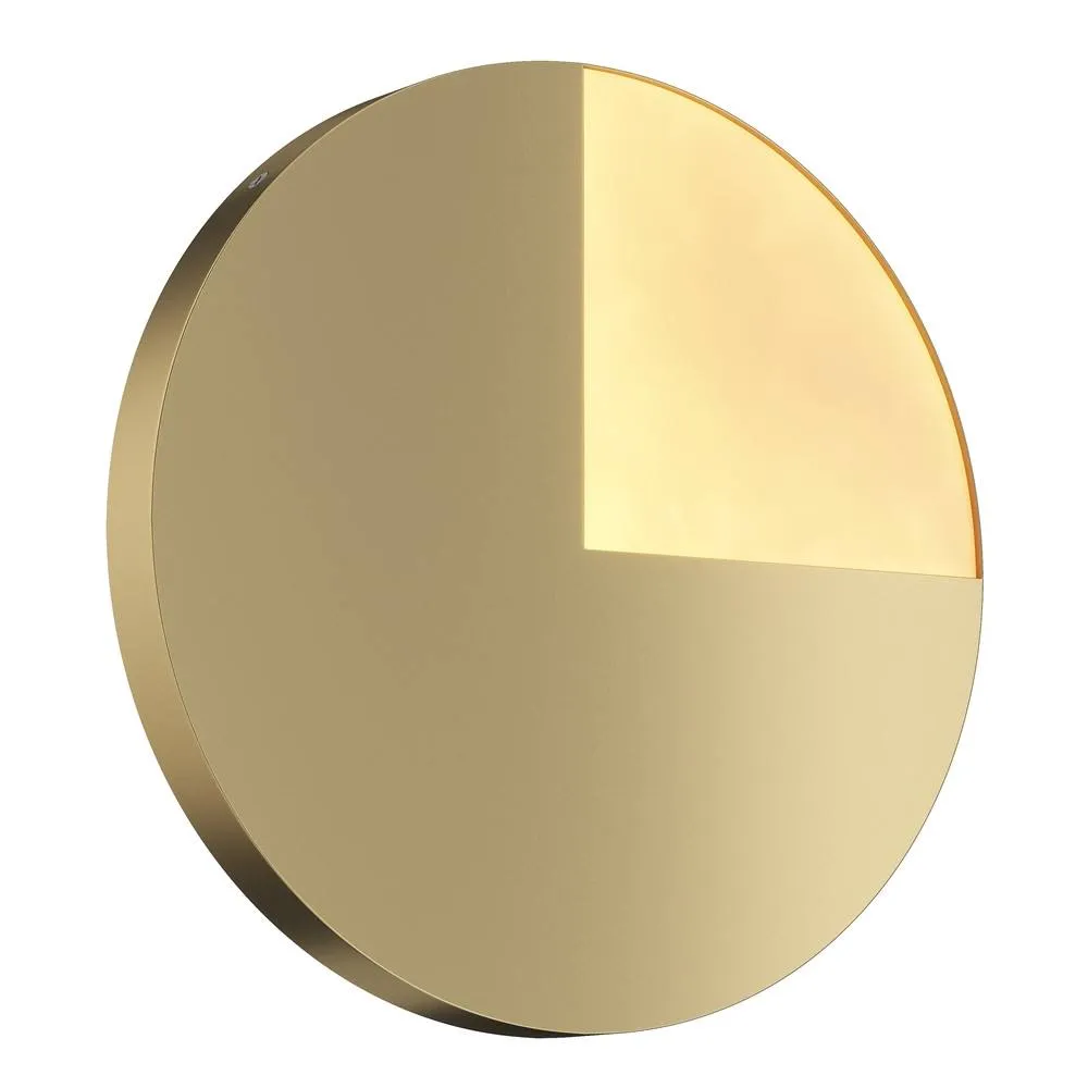 Netlighting Jupiter Modern Integrated LED Wall Lamp Brass 3000K in Gold