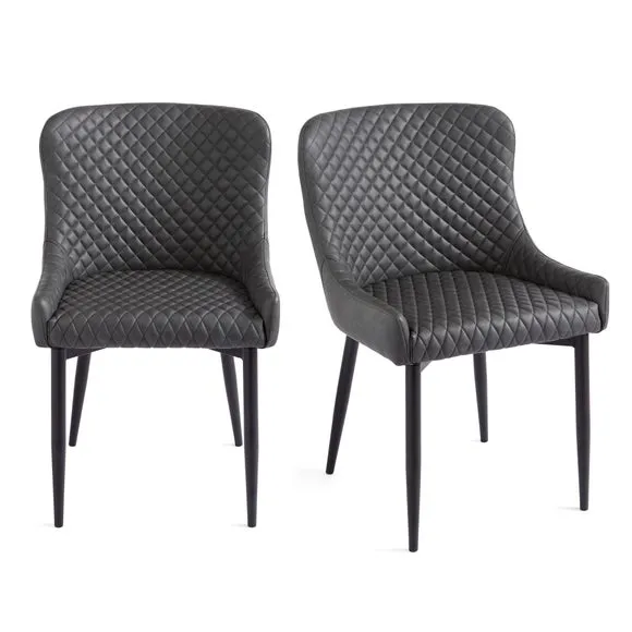 Set of 2 Montreal Dining Chairs, Faux Leather 4