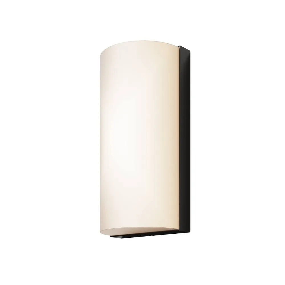 Netlighting Badd Rounded Outdoor Flush Wall Lamp Graphite 3000K 700lm IP54 in Grey