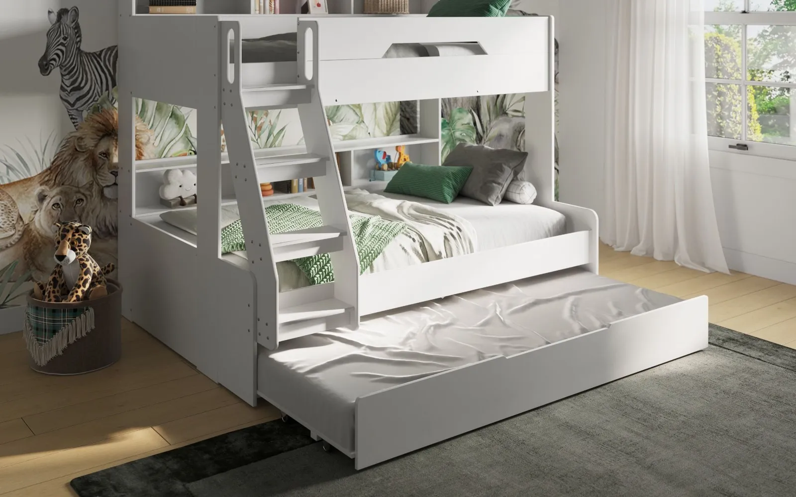 Flair Interstellar Triple Bunk Bed in White 5