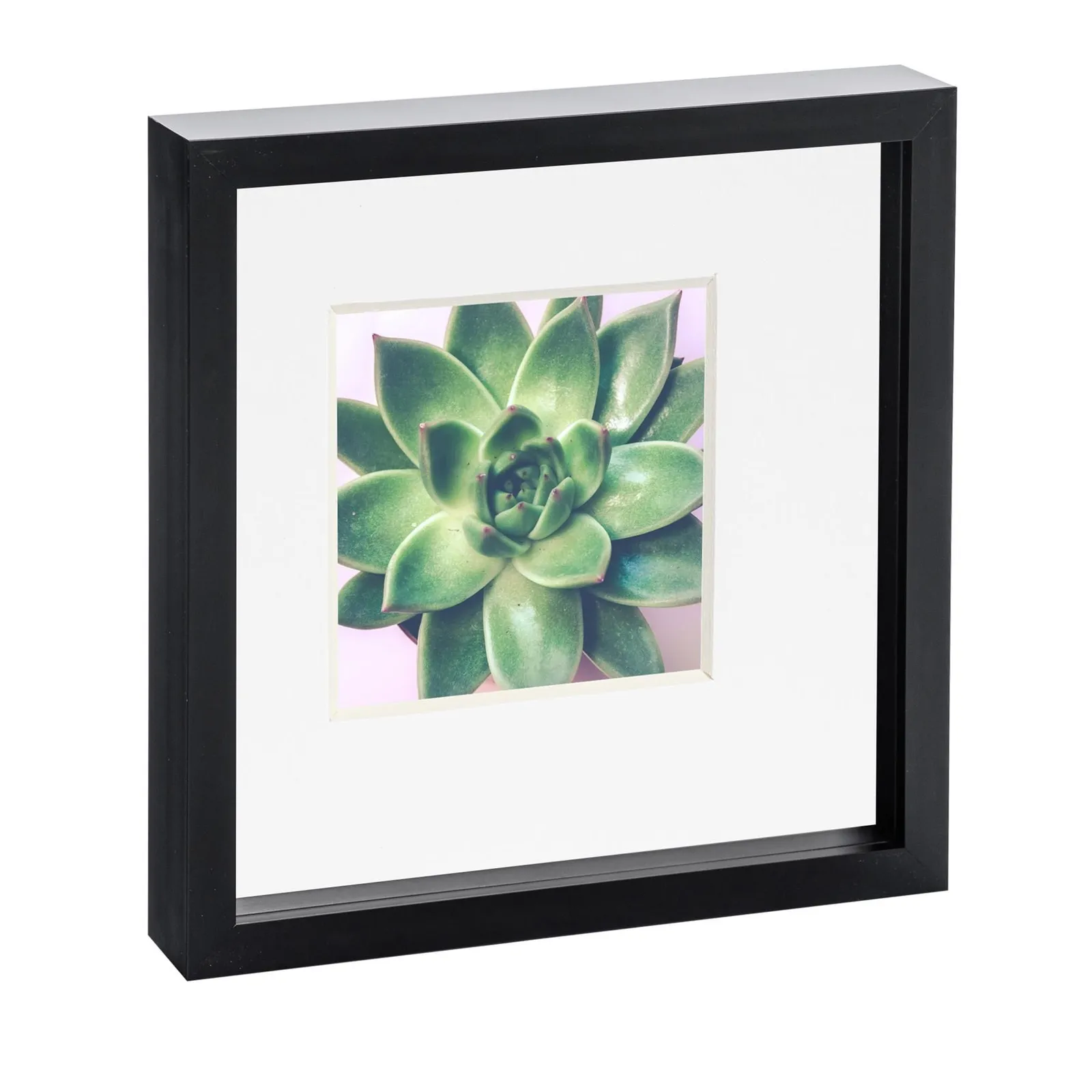 Nicola Spring 10x10" 3D Box Photo Frame 6x6" in White 1