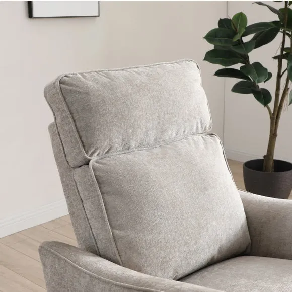 Emil Chenille Recliner Swivel Chair 4