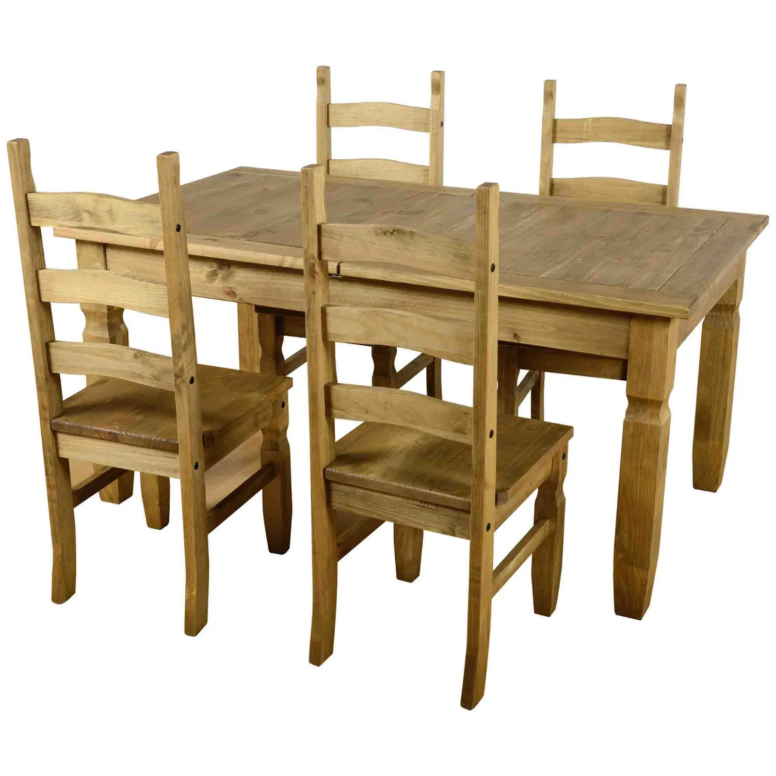 Corona Extending 4 Seater Dining Set Brown
