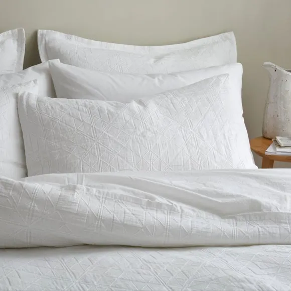 Geo Matalasse Jacquard 100% Cotton Duvet Cover & Pillowcase Set 2