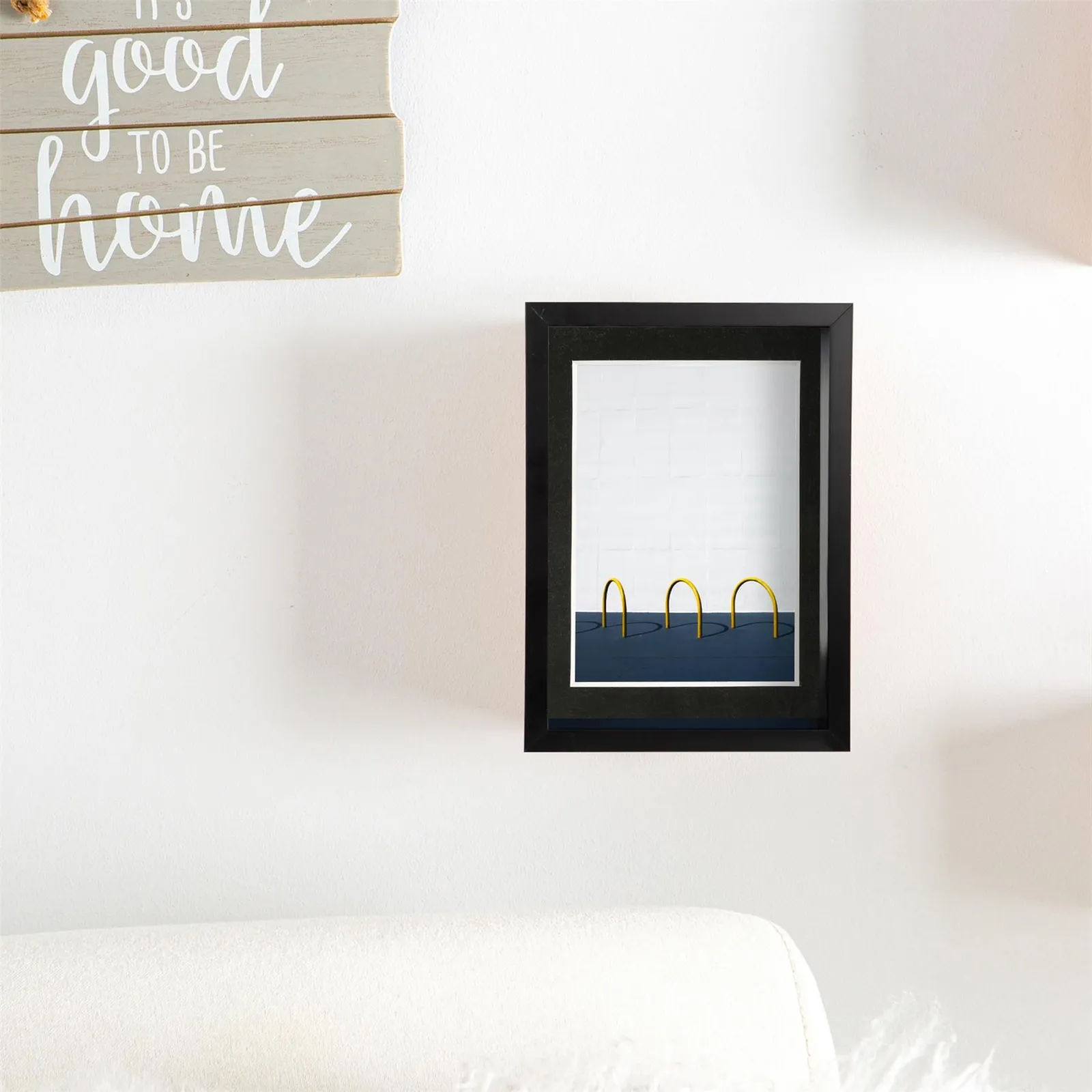 Nicola Spring 5" x 7" 3D Deep Box Photo Frame - 4" x 6" Mount - Black 6