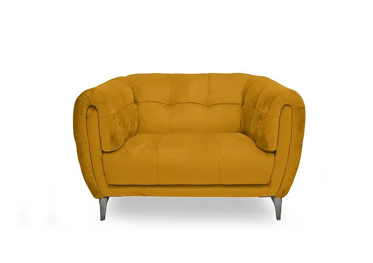 Sienna Fabric Cuddler Chair - Opulence Saffron