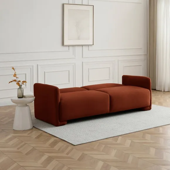 Miko Velvet 3 Seater Clic Clac Single Sofa Bed 3
