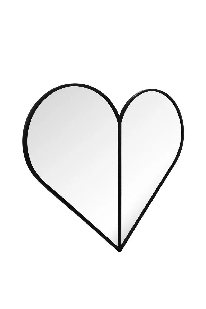 MirrorOutlet Black Metal Framed Heart Shaped Wall Garden Mirror (180CM X 180CM) 4