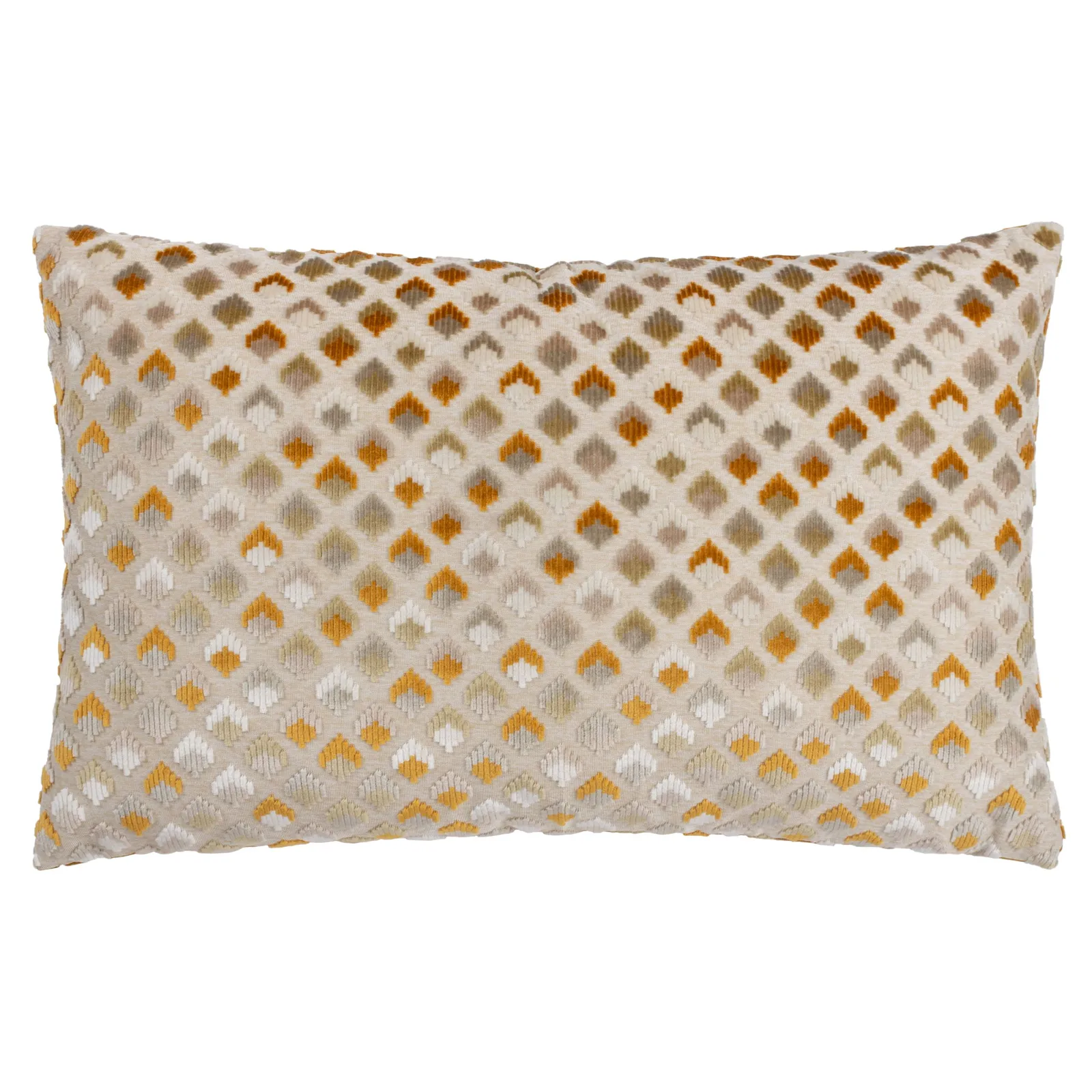 Paoletti Lexington Geometric Velvet Cushion in Gold 2