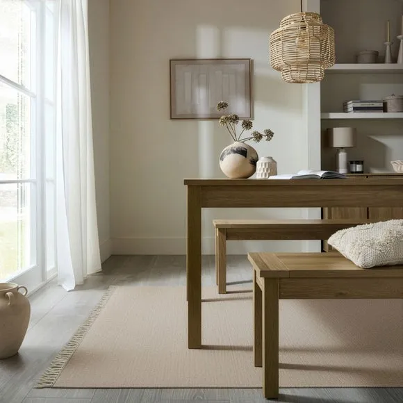 Wool Flatweave Fringed Rug 1