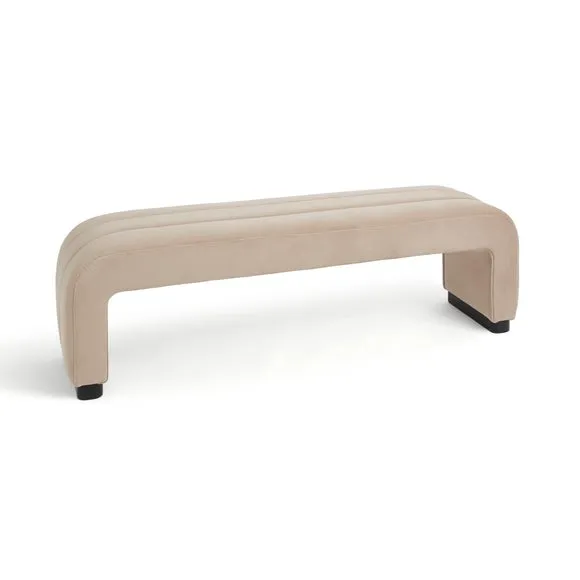 Lucilla 3 Seater Dining Bench, Velvet 4