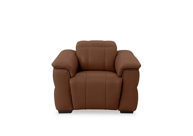 Inca NC Leather Power Recliner Chair with Power Headrest - Butterscotch