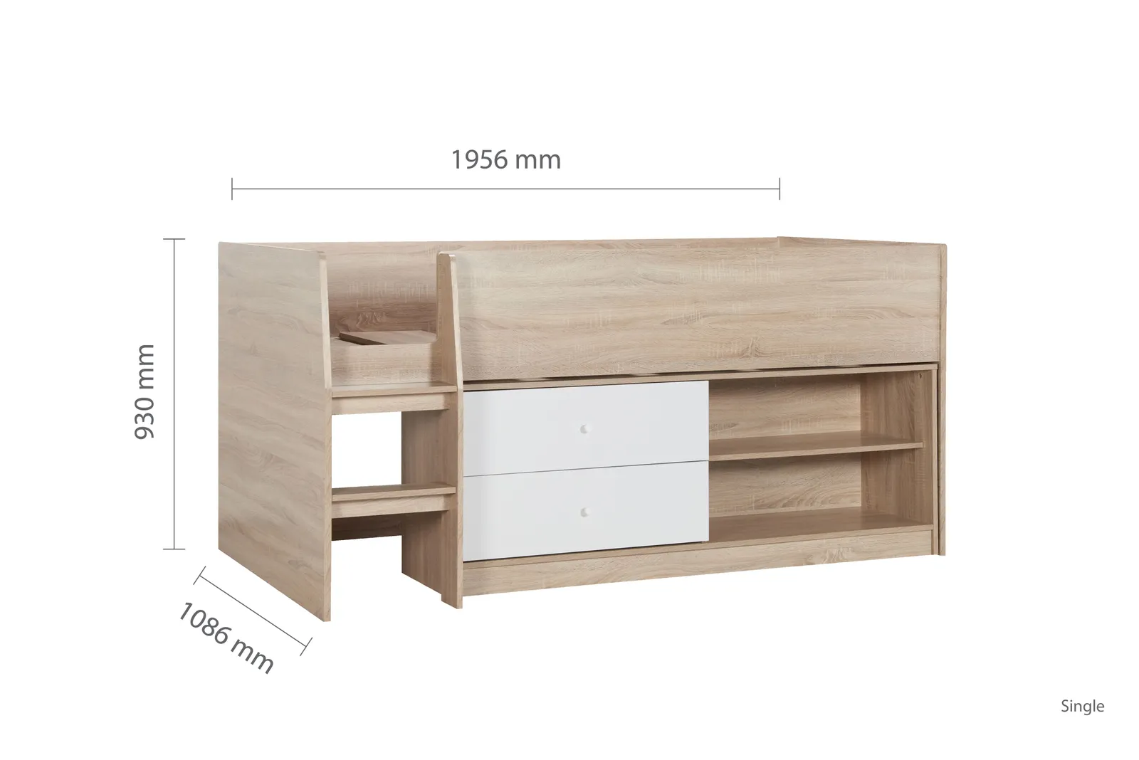 Birlea Leyton Cabin Bed in Light Brown 6