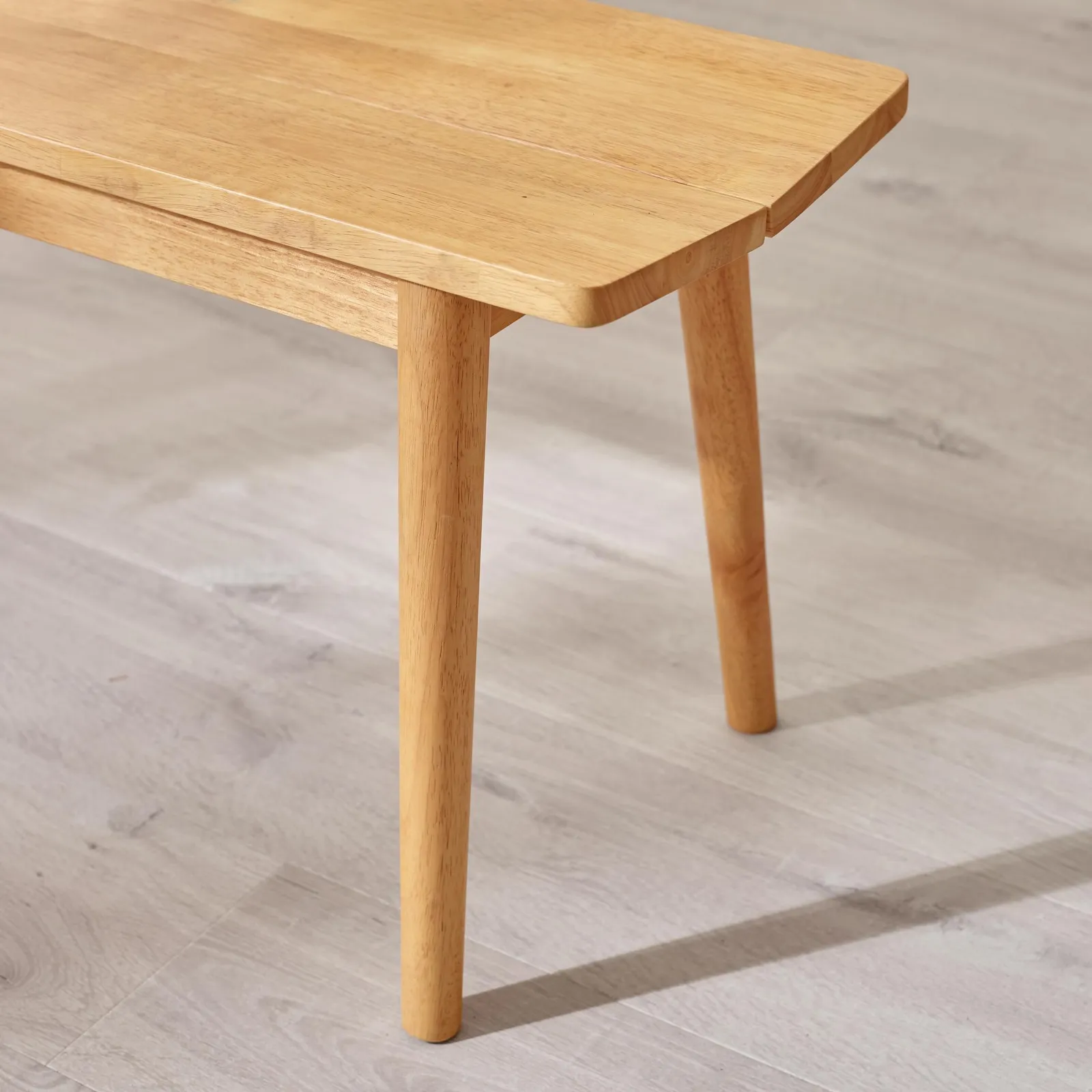 FurnitureboxUK Lynton Small Solid Wood Rustin Farmhouse Dining Bench in Light Oak 6