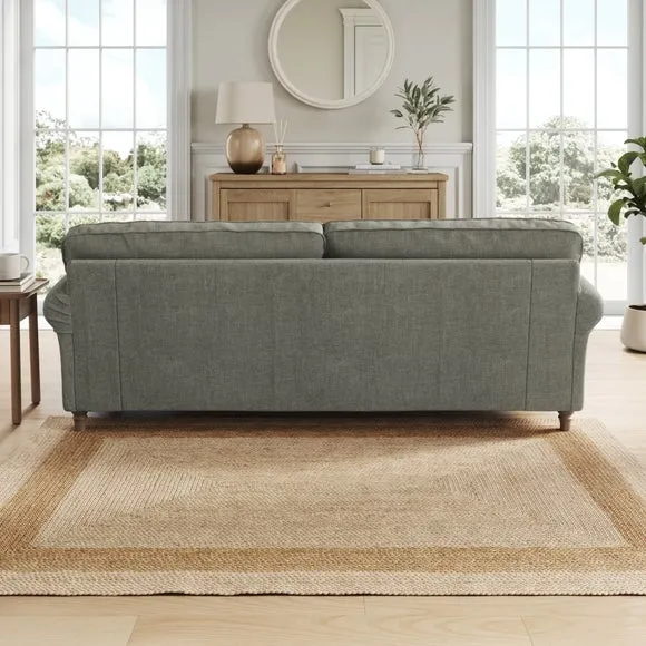 Flori Tonal Plush Chenille 4 Seater Sofa 3