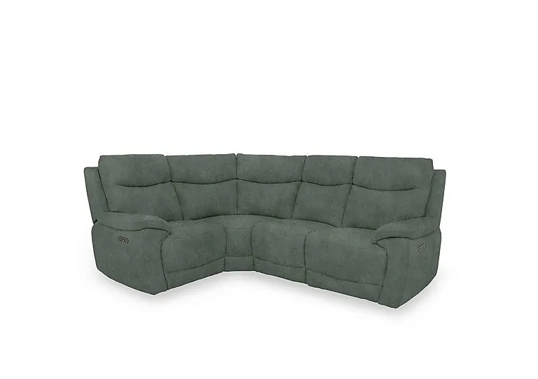 Sloane Fabric Small Power Recliner Left Hand Facing Corner Sofa with Power Headrests - Dexter Fern