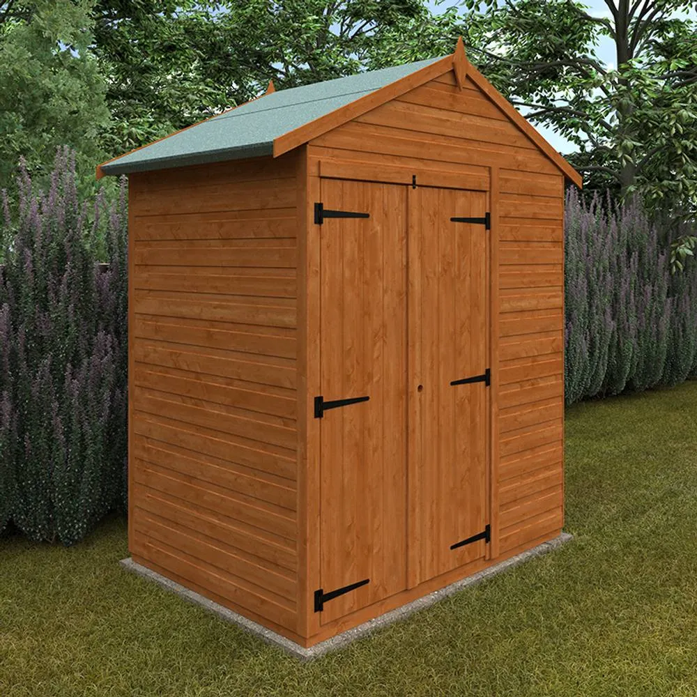 Buttercup Farm 4x6 Flex Apex Double Door Windowless 12mm Flex - L123.8xW175xH213.5 cm in Burnt Orange 2