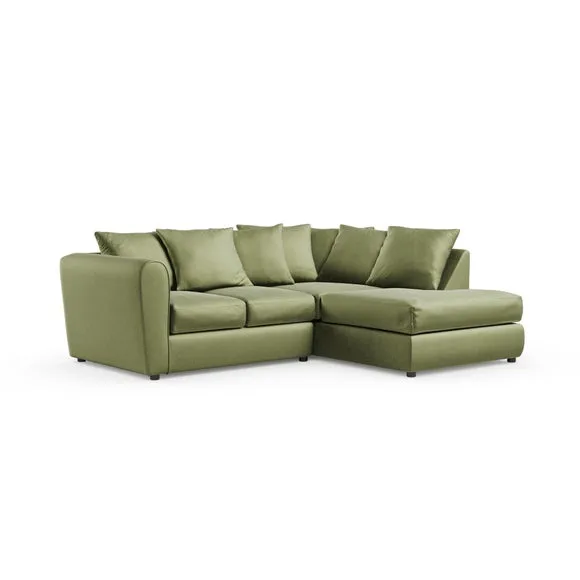Blake Curved Arm Opulent Velvet Corner Chaise Sofa 6