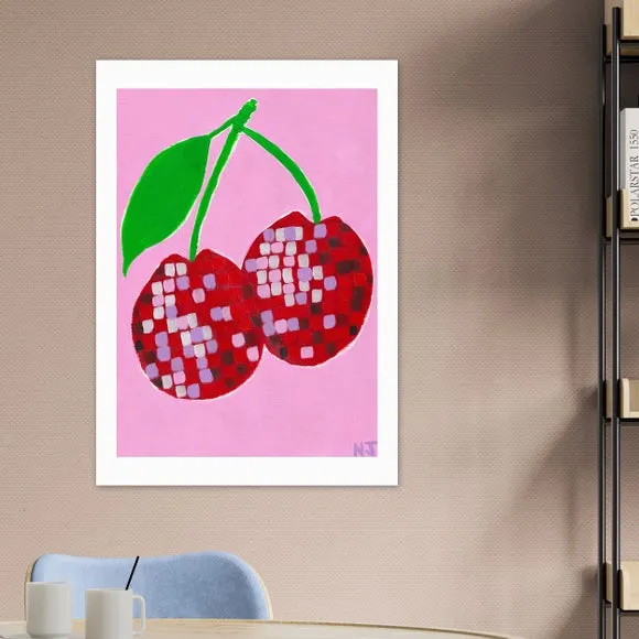 East End Prints Disco Cherry Framed Print 1