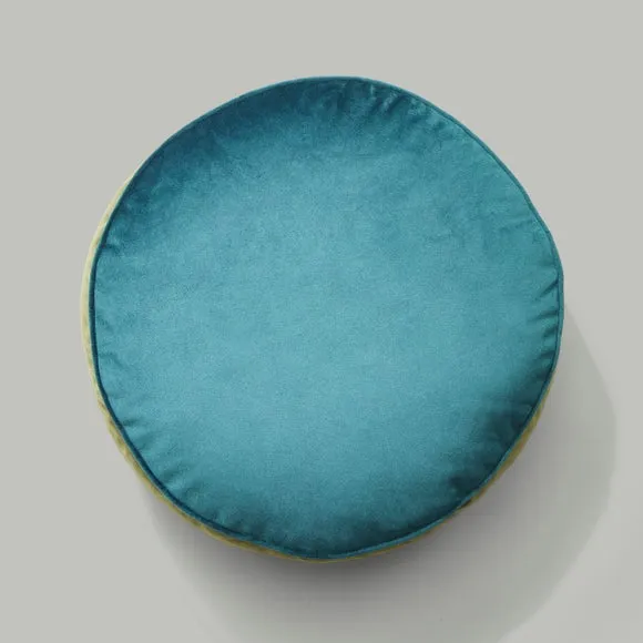 Luxe Velour Contrast Round Cushion 2