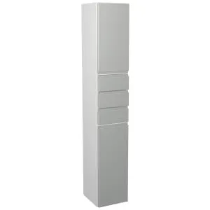 Wickes Hertford Gloss Grey Tower Unit with Drawers - 300 x 1762mm