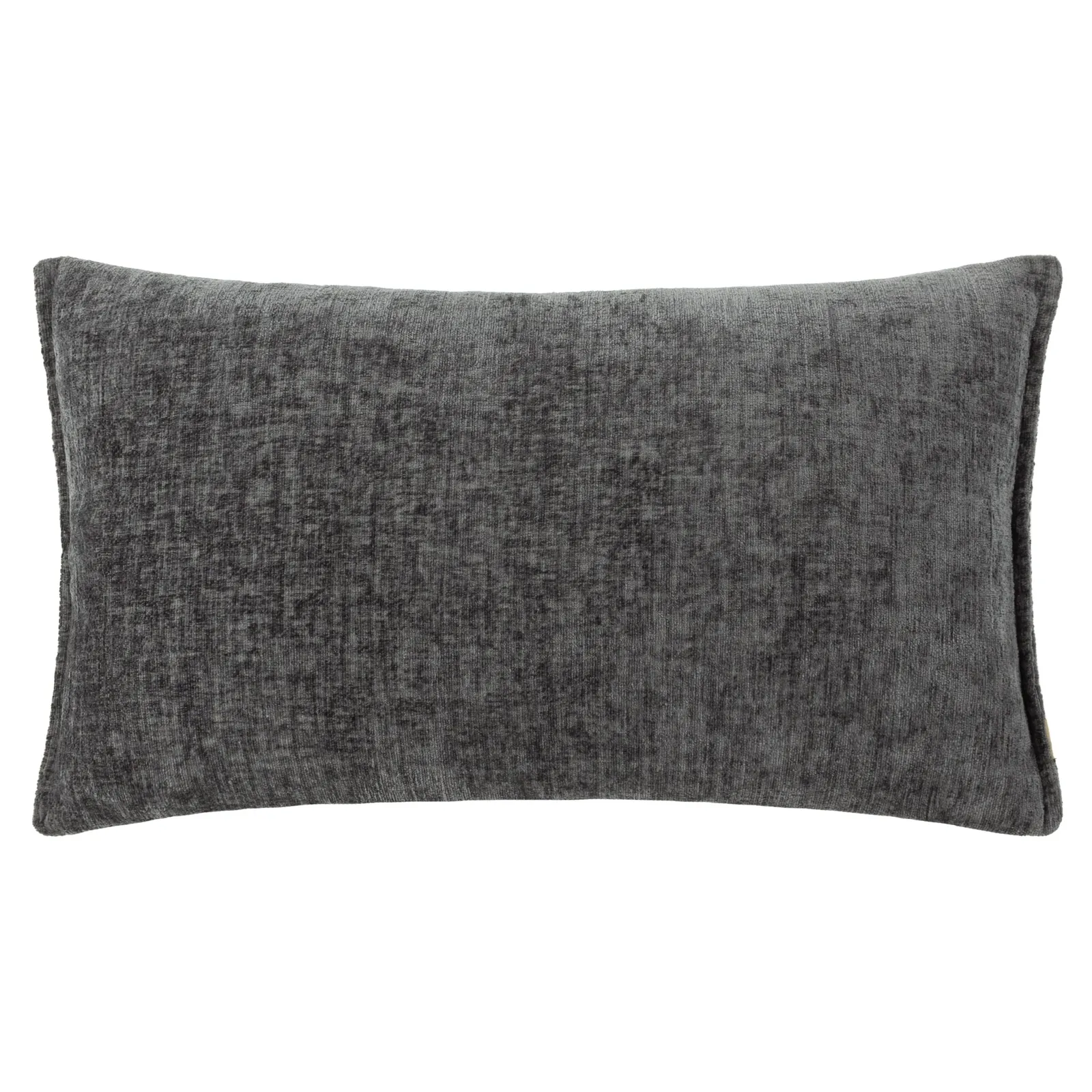 Evans Lichfield Buxton Chenille Reversible Rectangular Cushion in Charcoal