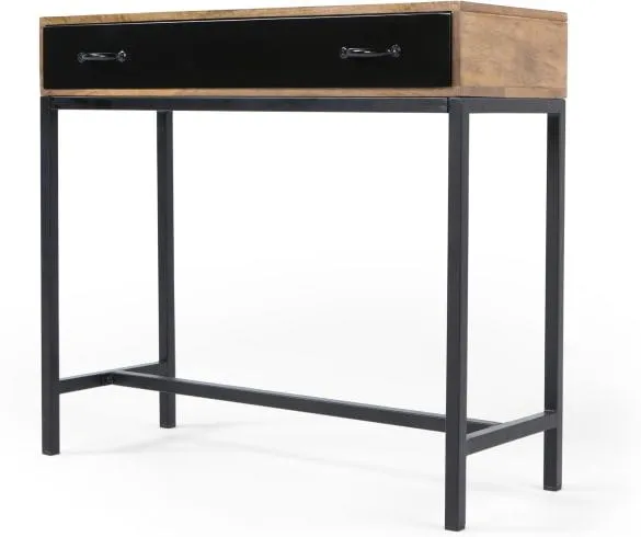 Lomond Console Table, Mango Wood and Black