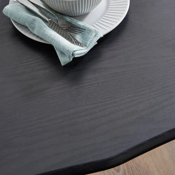 Ronan 4 Seater Wave Edge Dining Table and Bench Set 5