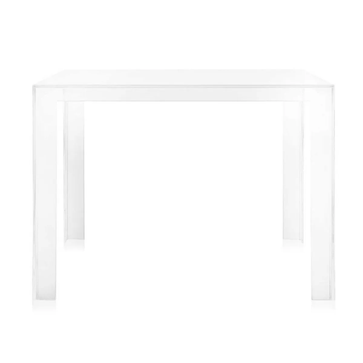 Kartell Invisible Square Dining Table 100Cm, White Metal | Barker & Stonehouse 2