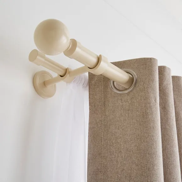 Ashton Double Layer Extendable Metal Curtain Pole 4