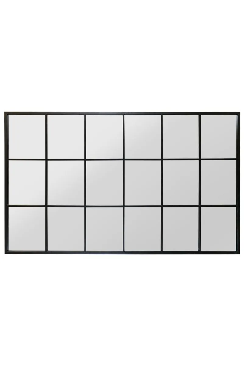 MirrorOutlet Black Modern Window Garden Wall Mirror 79" X 47" (200CM X 120CM) 4