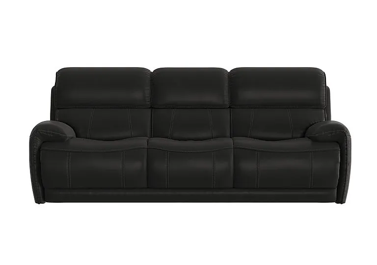 Link 3 Seater Leather Sofa - Classic Black