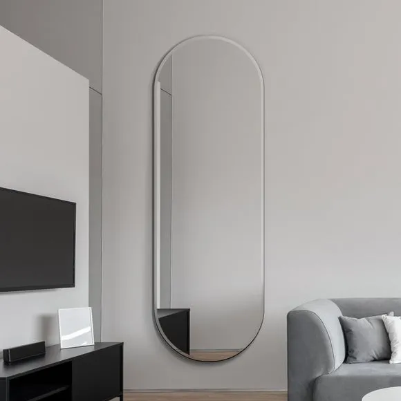 Lacuna Frameless Oval Full Length Wall Mirror 1