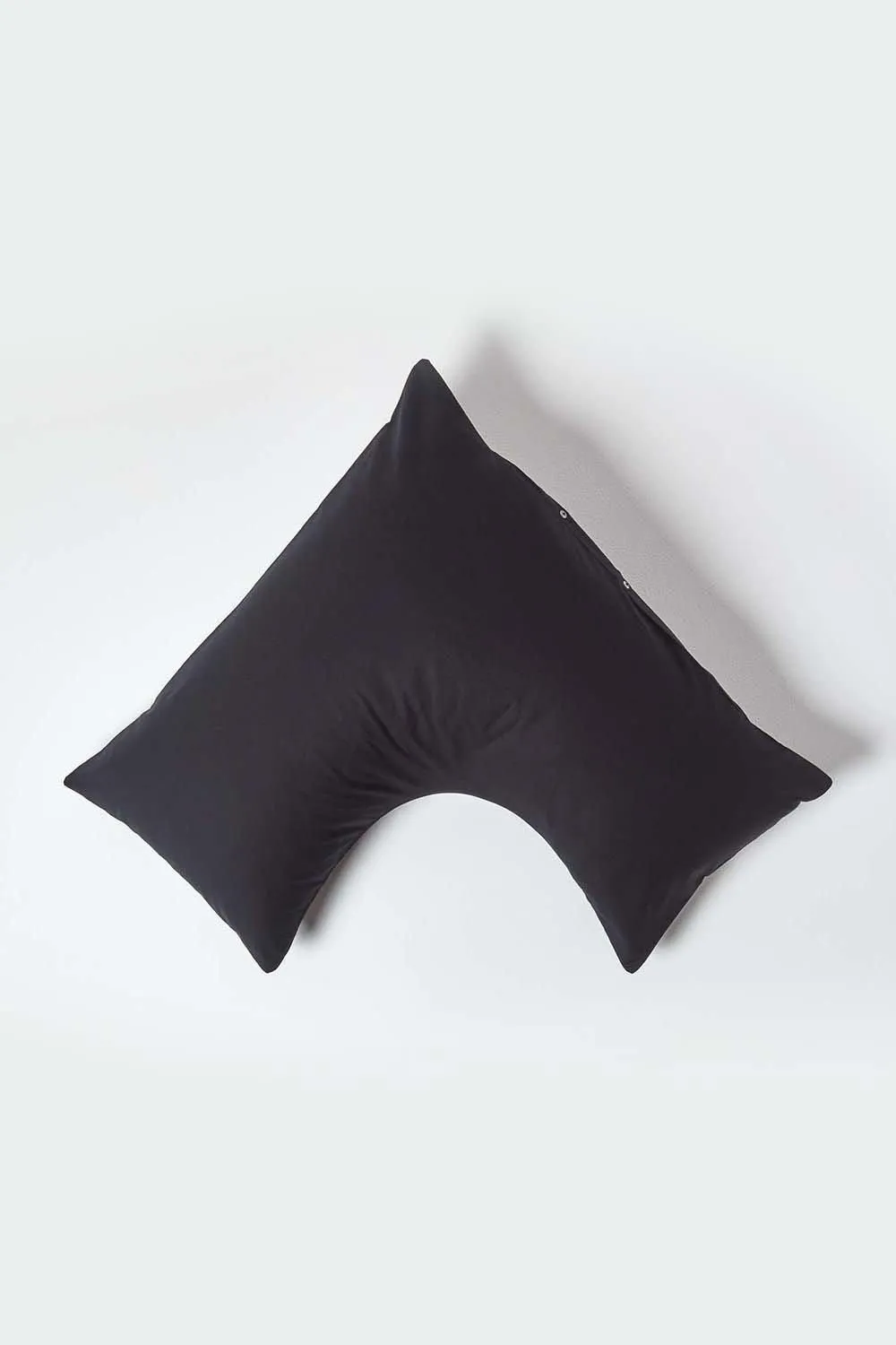Homescapes Egyptian Cotton V Shaped Pillowcase 200 TC in Black