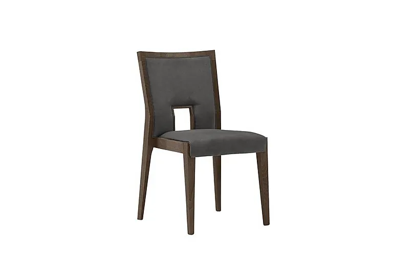 Palazzo Ambra Dining Chair in Dark Walnut - Aquos Dark Grey - In Time for Christmas