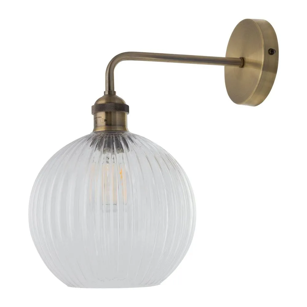First Choice Lighting Isaac - Antique Brass Wall Lamp in Gold 4