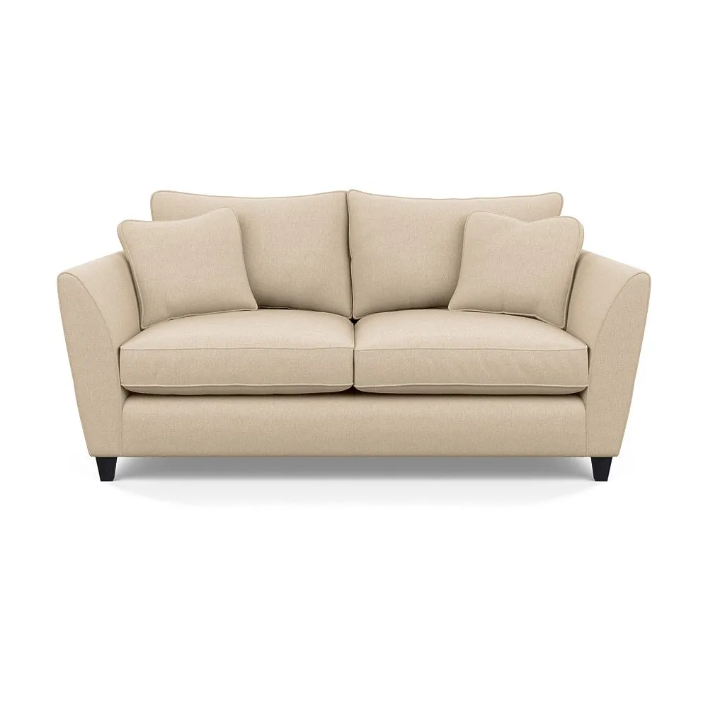 Heal's Torino 3 Seater Sofa Brushed Cotton Oat Black Feet 1