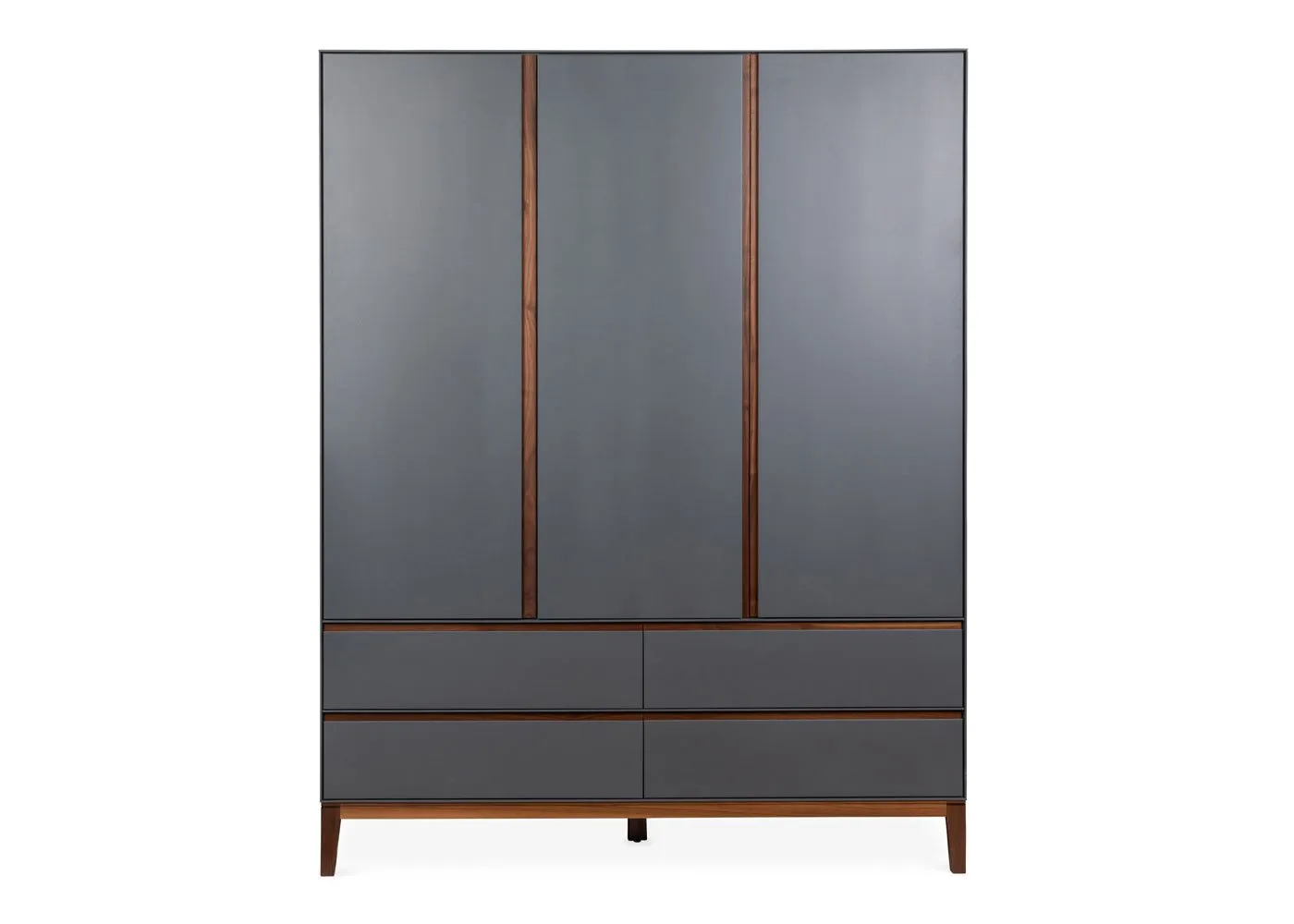 Heal's Lars Triple Wardrobe in Grey and Walnut