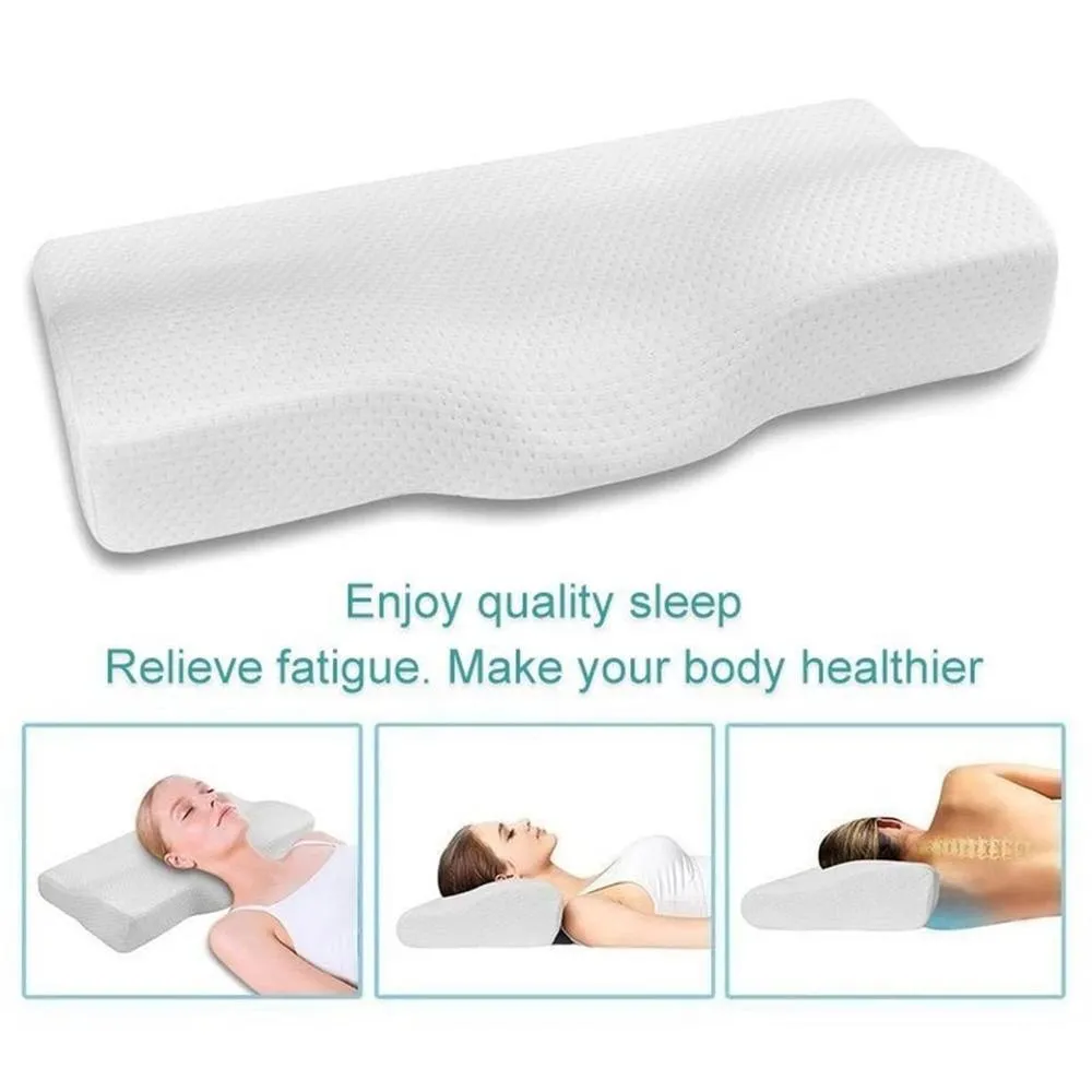 Nordara Memory Foam Gel Pillow Cooling Neck Back Support in White