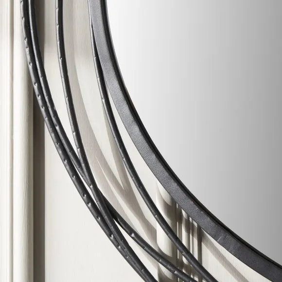 Metal Swirl Round Wall Mirror 3