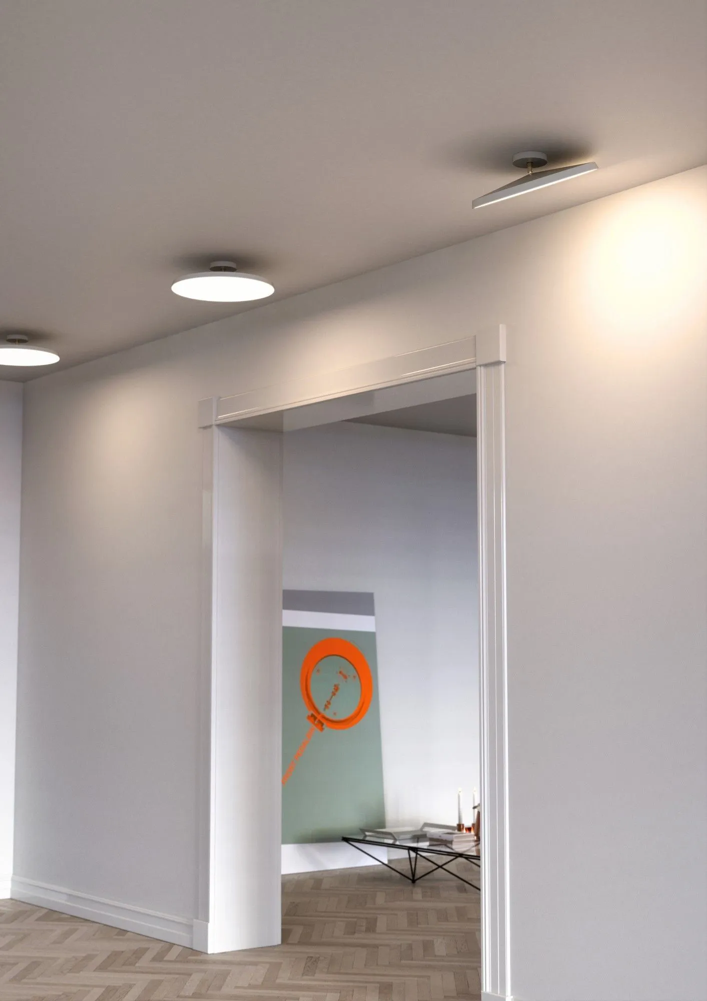 Nordlux Kaito Ceiling Light White Metal Hallway LED 3000k Mains 39cm 5