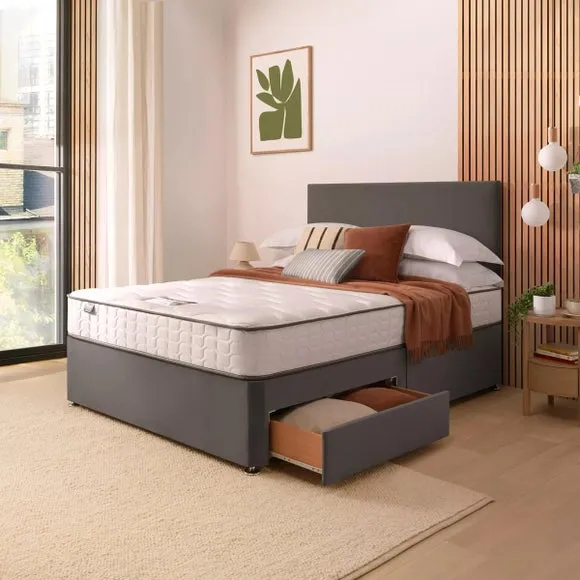 Silentnight Divan Bed With Velvet Paris Headboard and 800 Pocket Sprung Mattress 3
