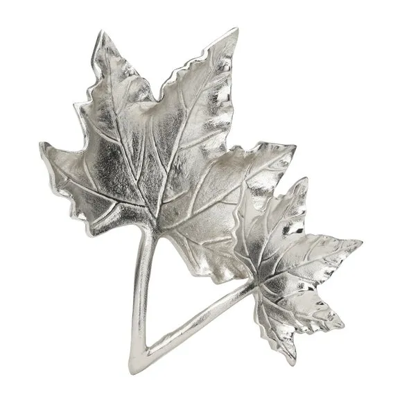 Metal Dual Oak Leaf Bowl 3