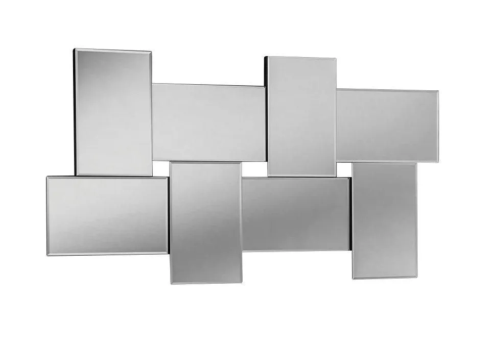 Yearn Mirrors Statement Bevelled Wall Mirror 139(w) x 76cm(h) in Black